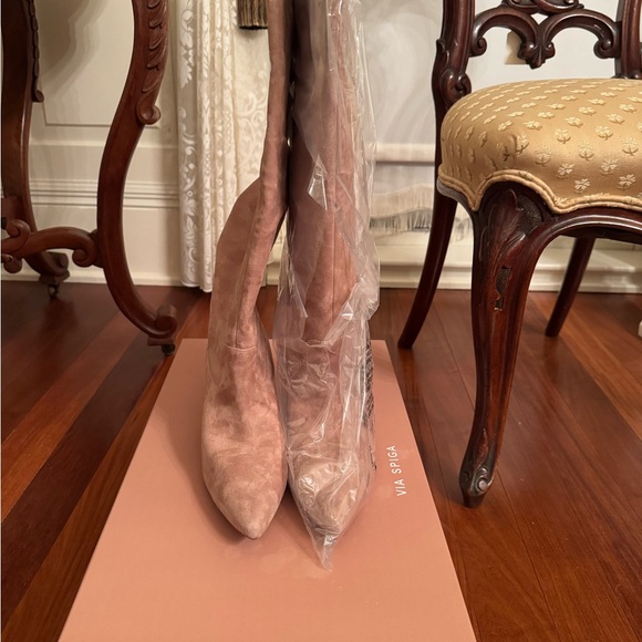 Via Spiga Garance Blush Suede Boots. Size 9.5. **NWT** - Picture 1 of 6